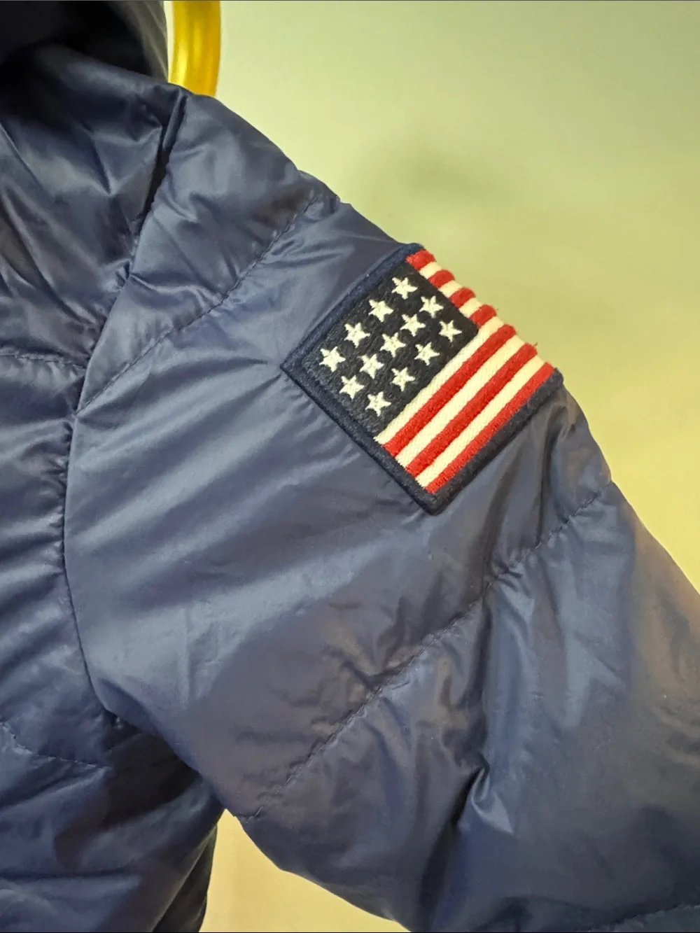 Ralph Lauren Navy Puffer Jacket with Red Accents EUC 18 months